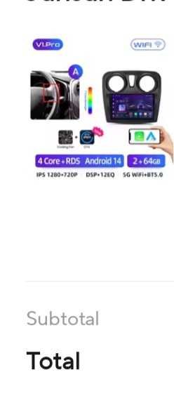 Navigatie Dacia Logan 2 2012 2019, Dokker, sandero DSP, 2 gb RAM,64 gb