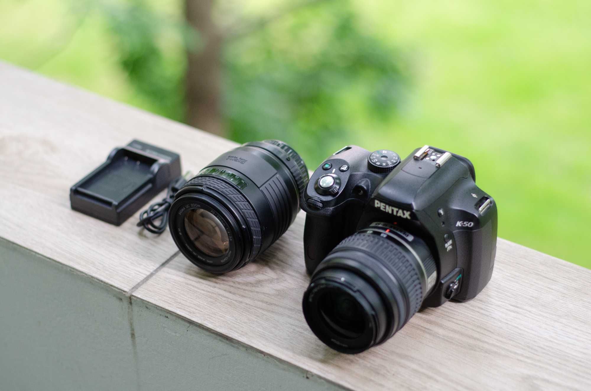 Pachet dslr Pentax K-50 si obiective