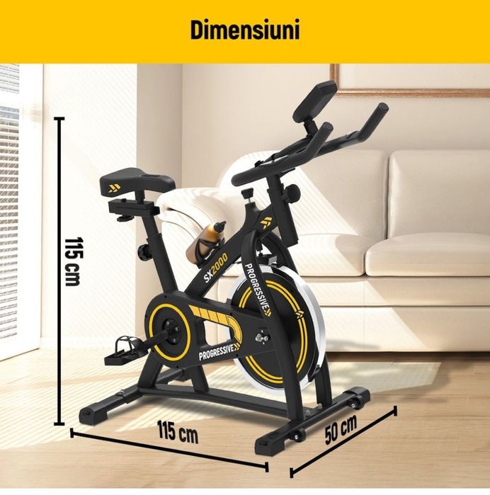 Bicicleta fitness pentru spinning, PROGRESSIVE SX2000