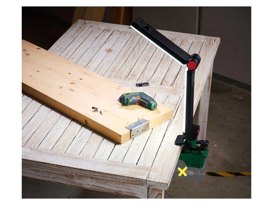 20 V безжична LED лампа-скоба Parkside PLKLA 20-Li A1