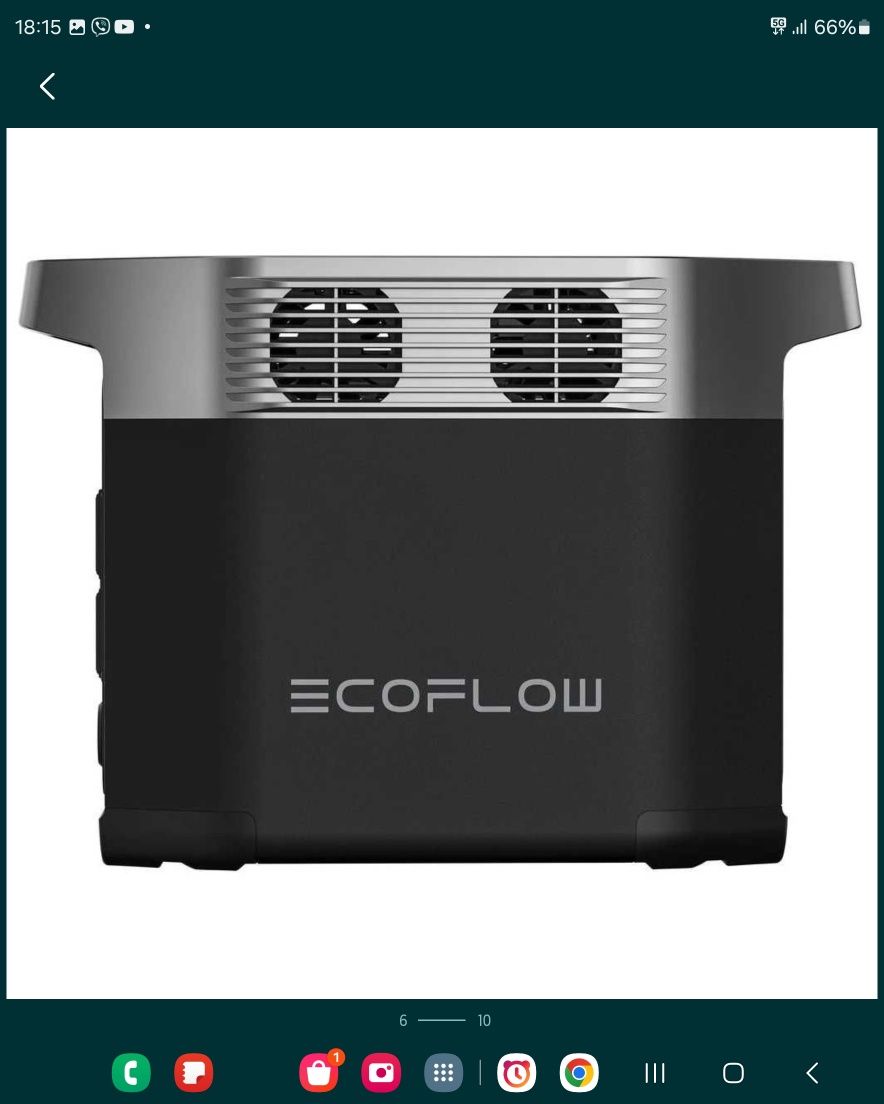 Акумулаторна соларна станция ECOFLOW DELTA 2 батерия зарядно