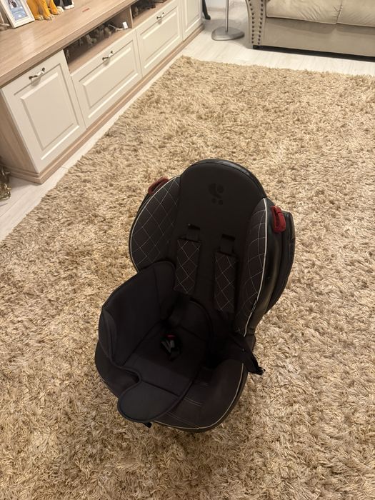 Scaun auto Lorelli, Isofix, Negru din piele, stare impecabila