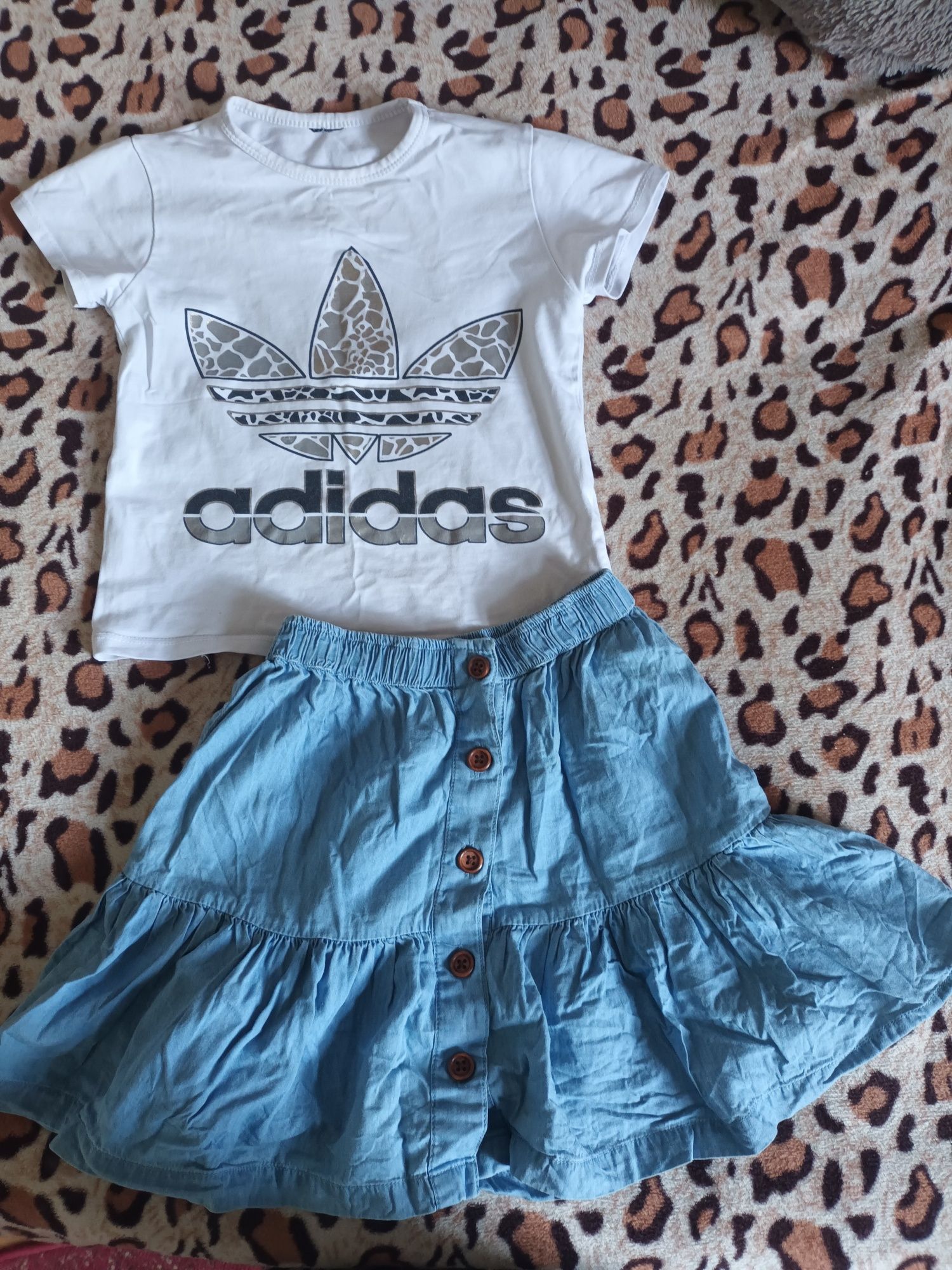 Set fetita tricou adidas +fusta