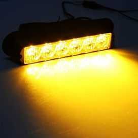 6 LED! Сигнална лампа, лед, блитз, аварийна мигаща светлина 6 диода!