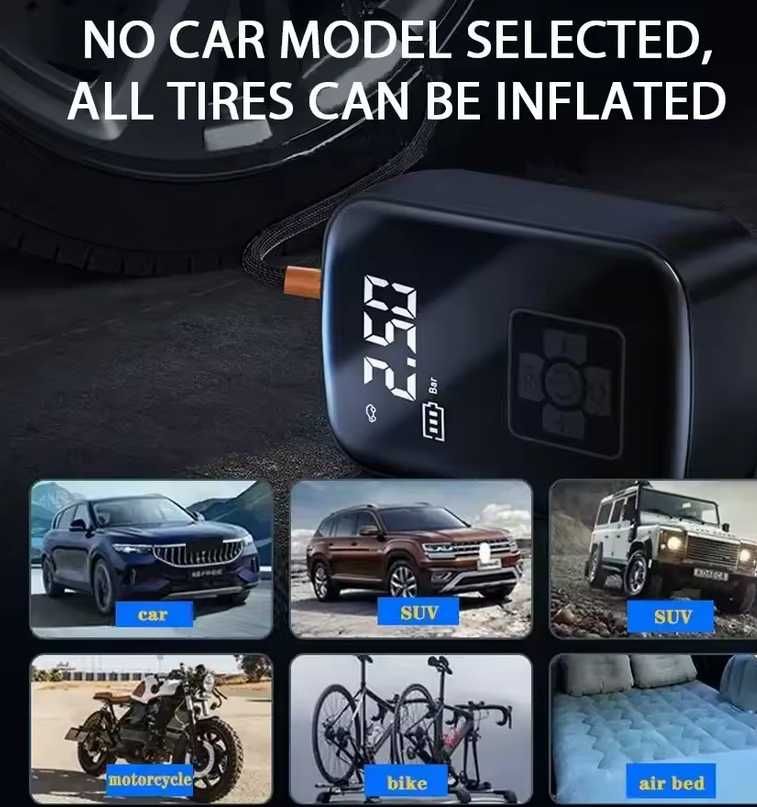 Compresor auto/moto/bicicleta/minge