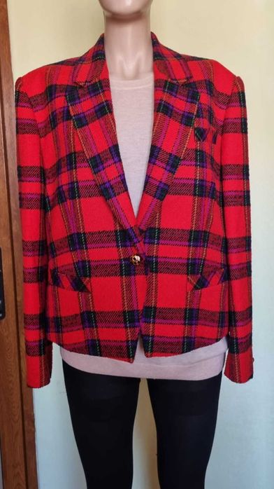 Sacou model cropped Lucia, marimea 44 romanesc, 94% lana virgina,