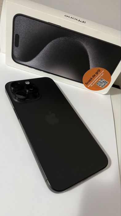 Iphone 15 Pro Max, 256 gb, Black Titanium - IMPECABIL