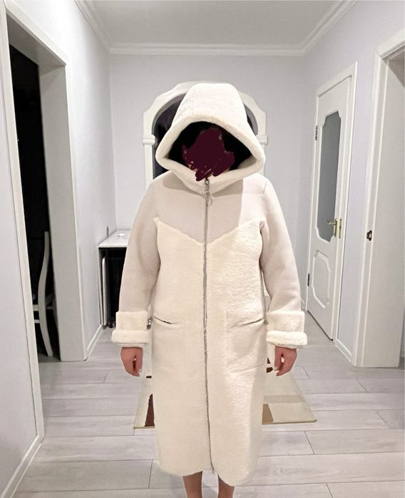 Зимняя дубленка очень теплая удобная