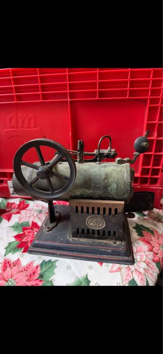 Motor cu aburi vechi E.P. Germania 1900-1930– piesă de colecție rară