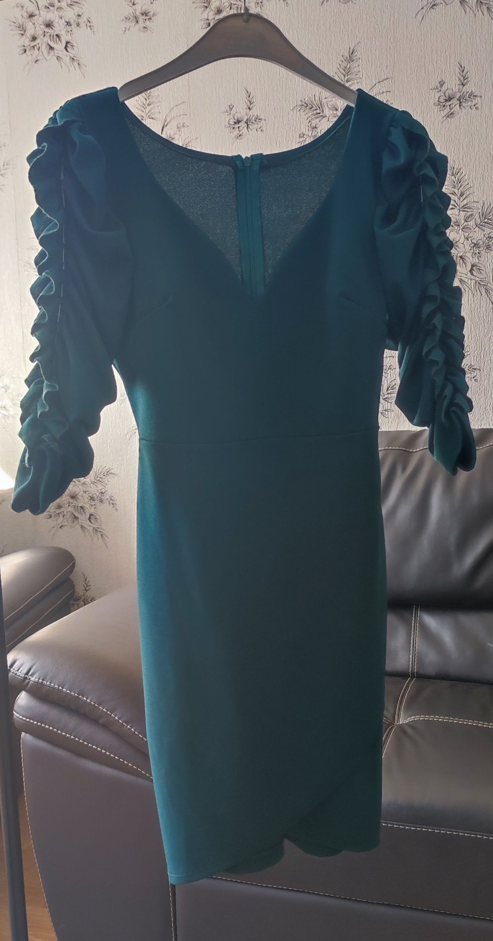 Rochie elegantă noua, Verde pădure