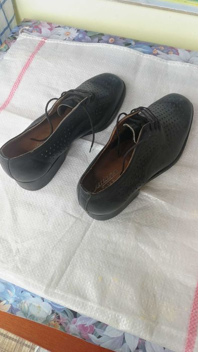 Pantofi militari de vara perforati, Ministerul de Interne, talpa piele