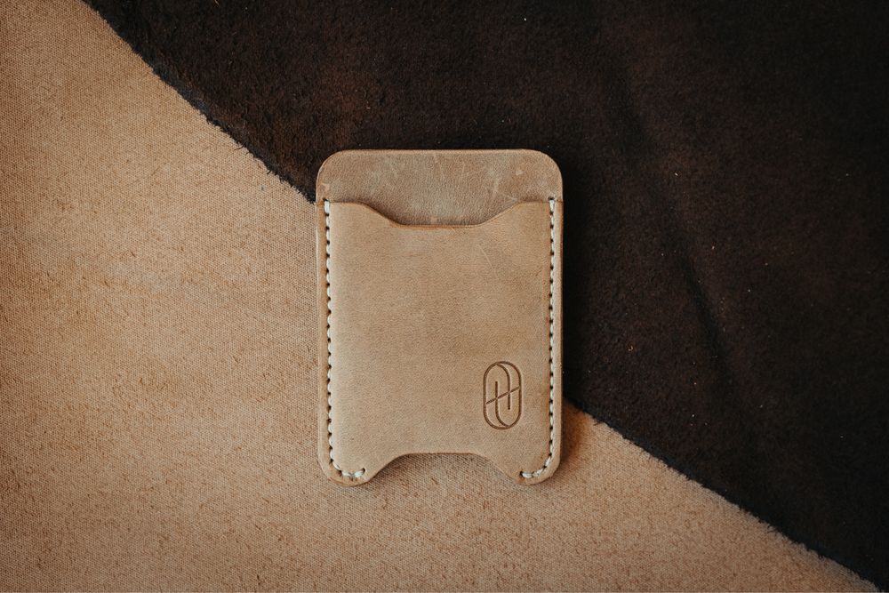 Portofel - Cardholder din piele naturala handmade