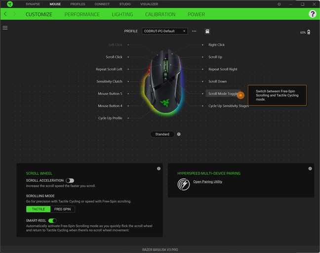 Razer Basilisk V3 Pro [mouse gaming, 30000 dpi]