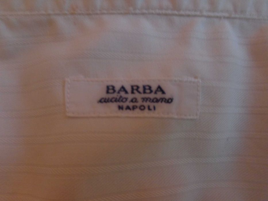Camasa Barba Napoli alba hand made marimea  43/17