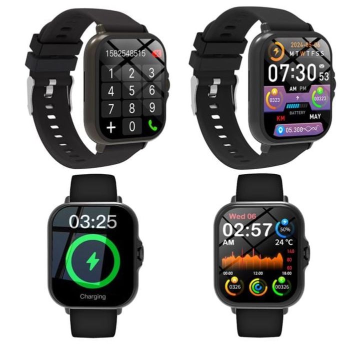 Smartwatch Negru Preluare Apeluri, Pedometru, Masurare tensiune etc