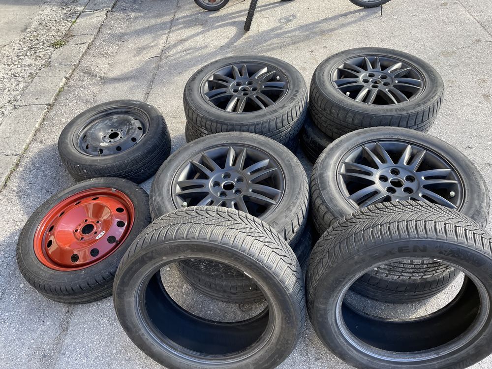 Лети джанти R 17 / 5 x 108 - 60.1 централен отвор/ със зимни гуми 6 бр