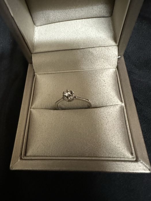 Inel din aur alb de 14k