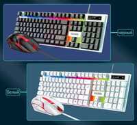 Клавиатура мышь KAKUSIGA KSC-734 RGB ENG + RUS