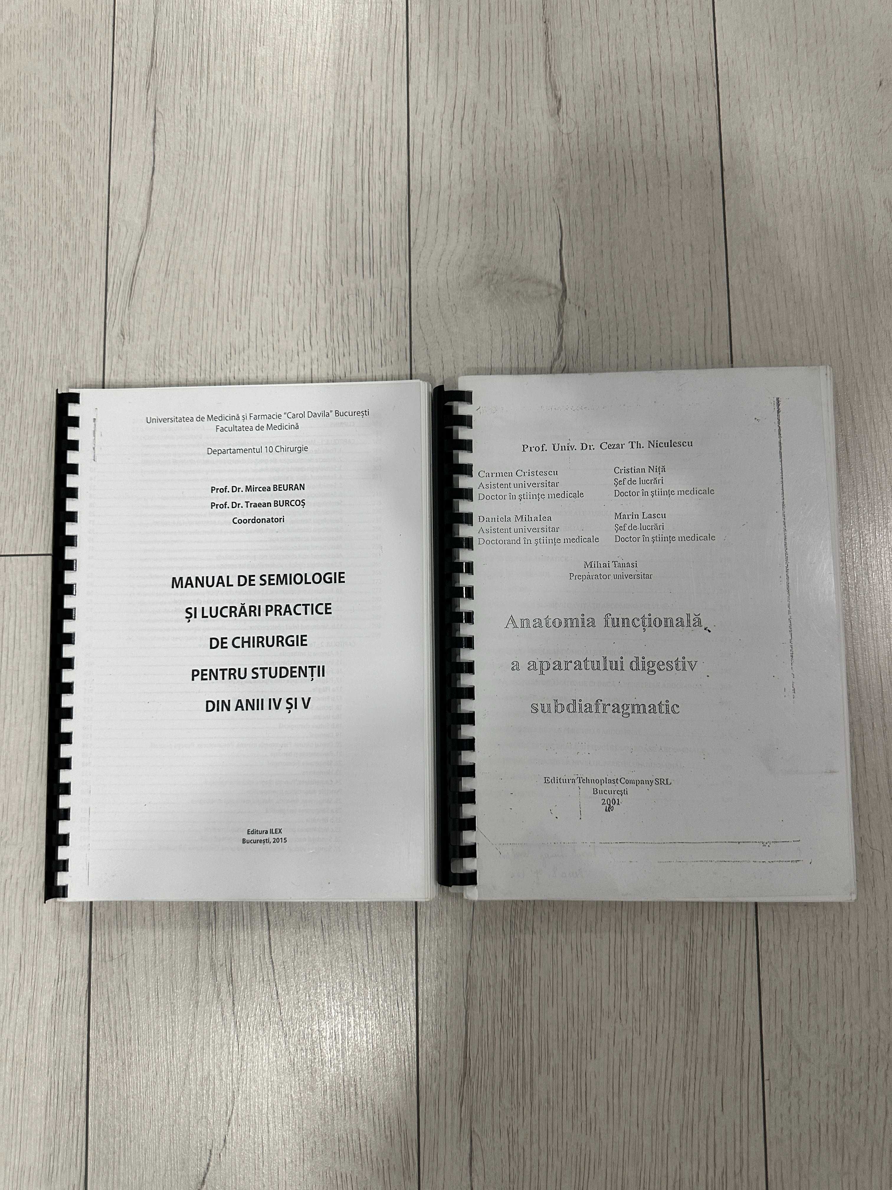 Carti, manuale, tratate si atlase pentru medicina generala - An 1-6