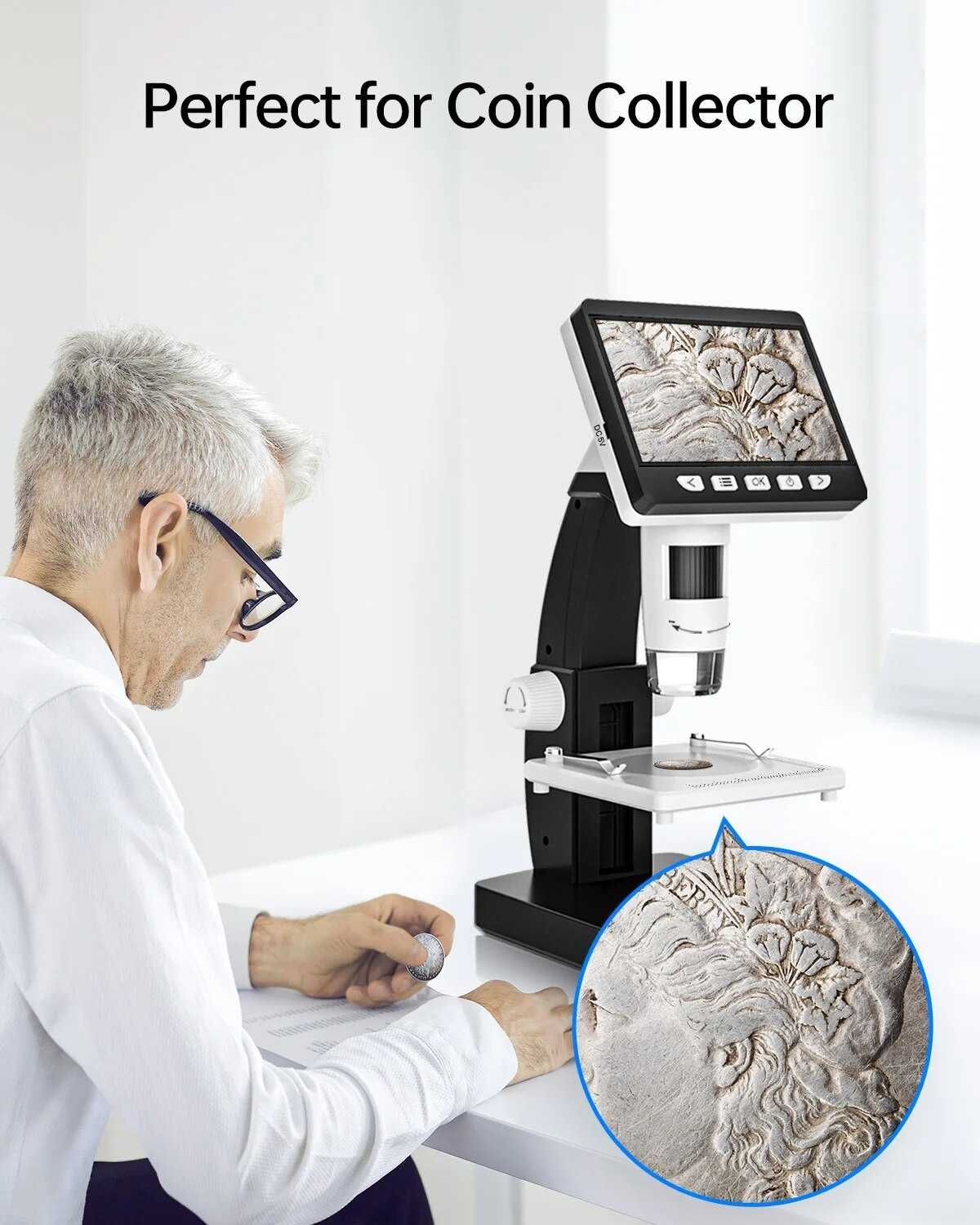 Microscop profesional 4,3 inch x1000