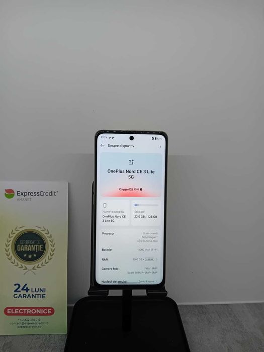 OnePlus Nord CE 3 Lite 8/128Gb (Ag26 Tudor 2)(B.44737) Garantie 2 ani!