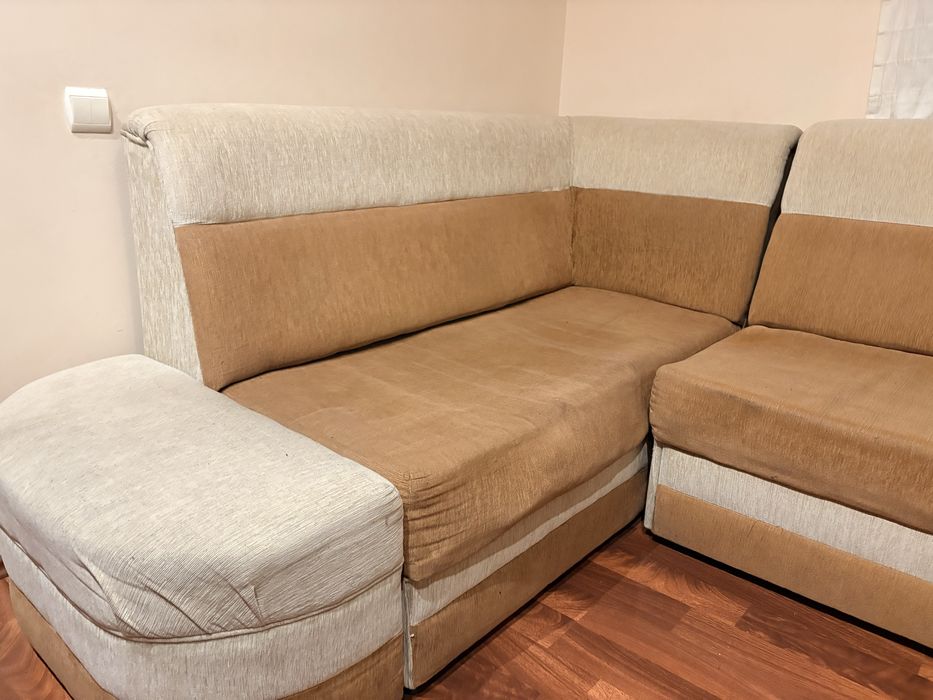 Coltar extensibil maro/bej