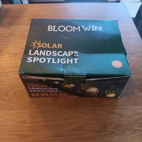 НОВИ! Комплект от 2 бр. Соларни градински спот лампи, топло бяло