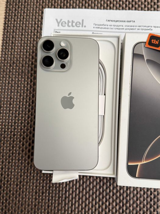 НОВ! Гаранция! iPhone 16 PRO MAX Лизинг от 78лв/м 256 Natural titanium
