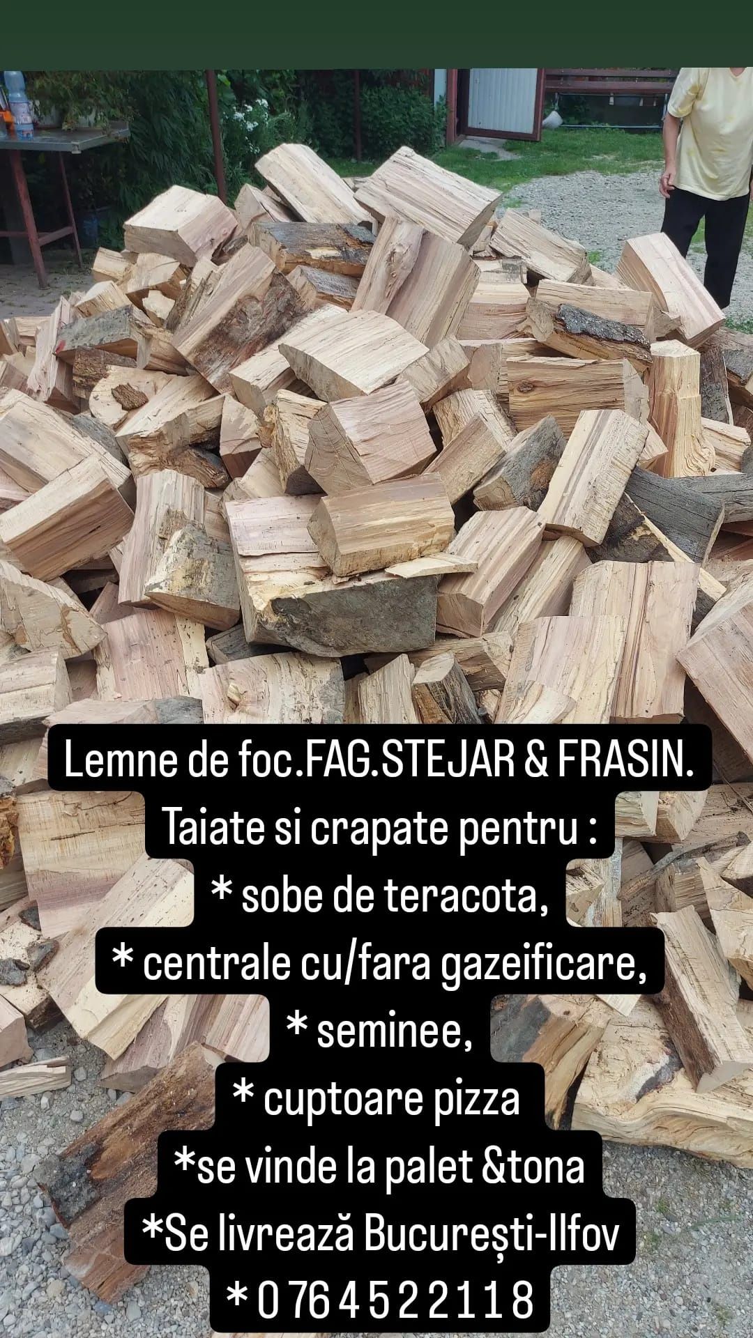 Lemne de foc tăiate și sparte