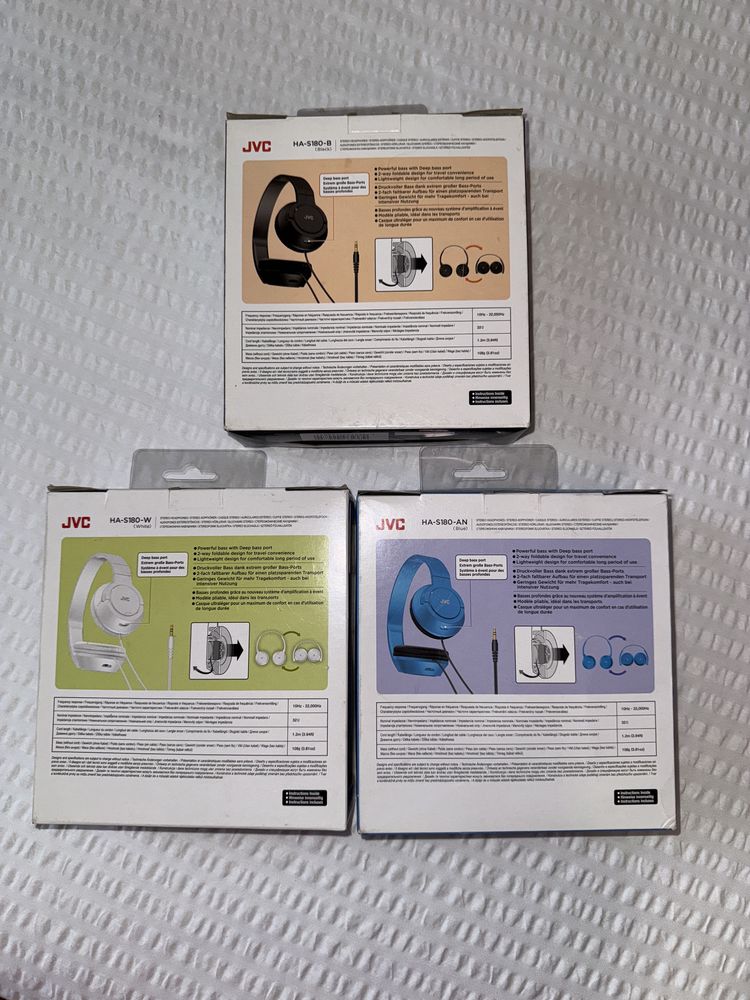 Casti audio On-Ear JVC HA-S180-B-E, Negru