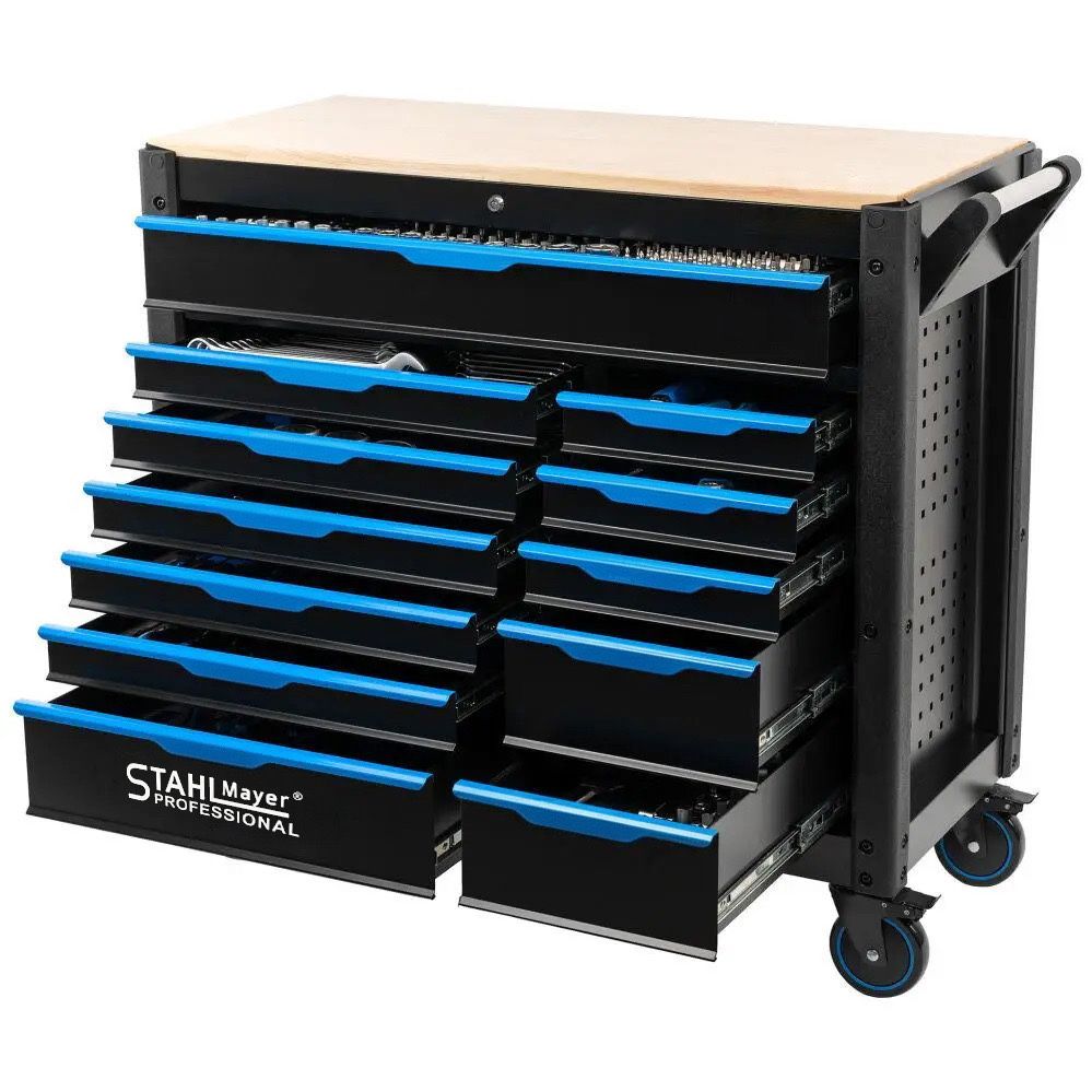 Шкаф/количка с инструменти 501 части 12чекмеджета STAHLMAYER JUMBO XXL