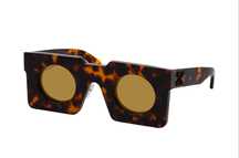 Off-White - PANTHEON OERI023 6074, Слънчеви очила , Havana OFF WHITE