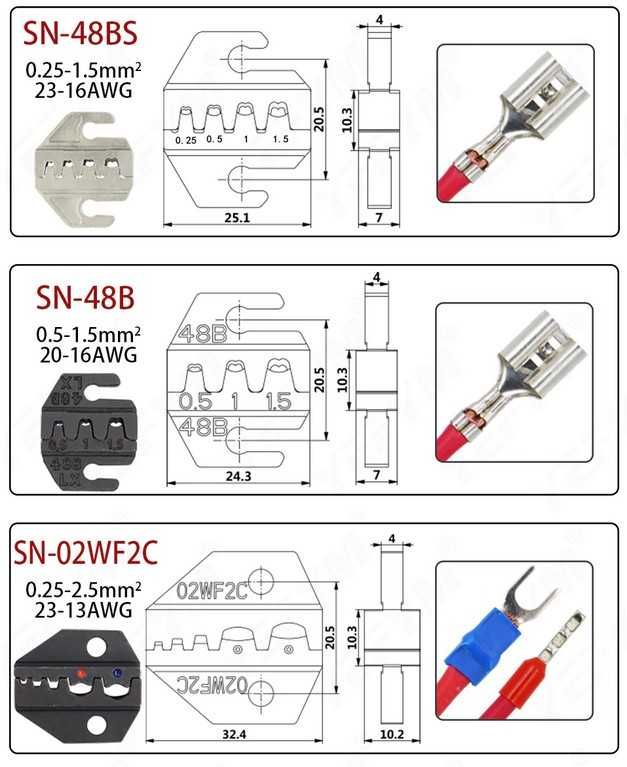 Комплект клещи за кримпване STELS SN-48B Pro