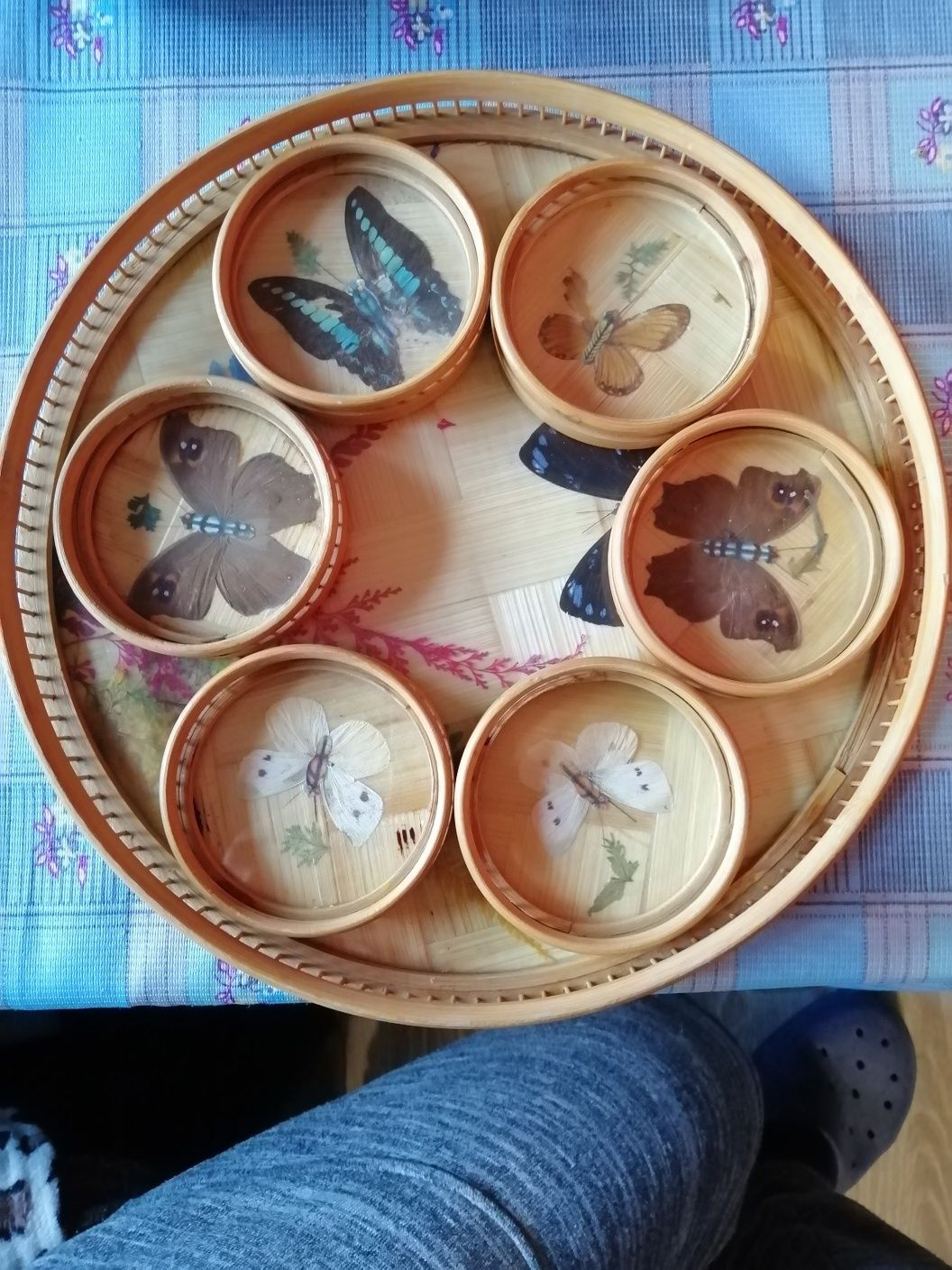 Бамбуков комплект със Пеперуди