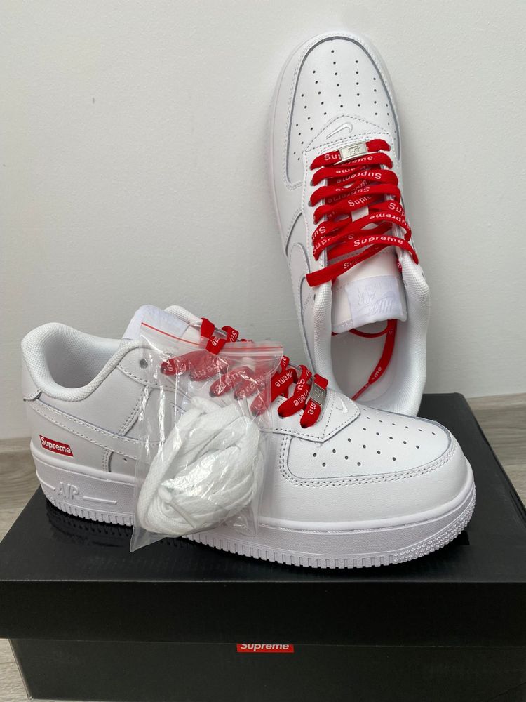 AF1 SUPREME White Air Force 1 White Supreme AirForce All White Supreme