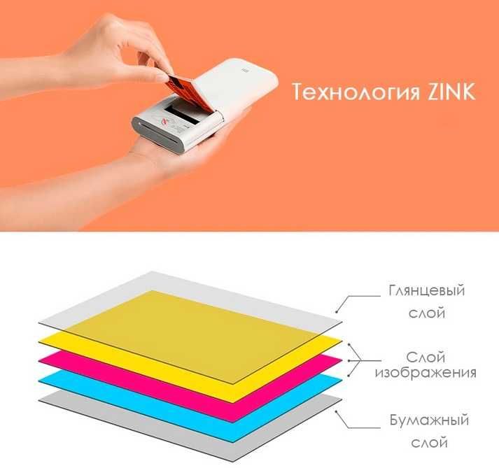 Карманный термопринтер Xiaomi Mijia AR ZINK Photo Printer