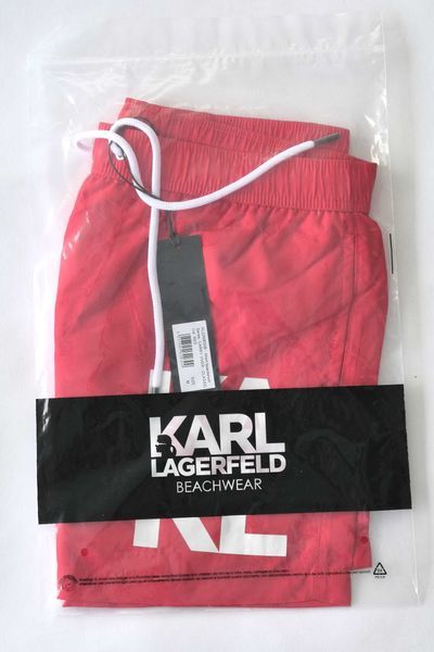 Промо KARL LAGERFELD -М/L/XL- червени мъжки бански-къси панталони
