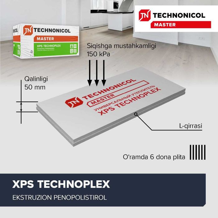 Пеноплекс иссиклик изоляция плиталари   TEXNOPLEX ТЕХНОНИКОЛЬ.
