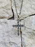 Pandantiv cruce argint 925 (4g) cu lanț inox