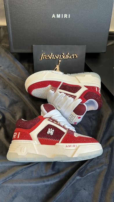 Amiri Ma-1 Crystal Burgundy Red (size 38)