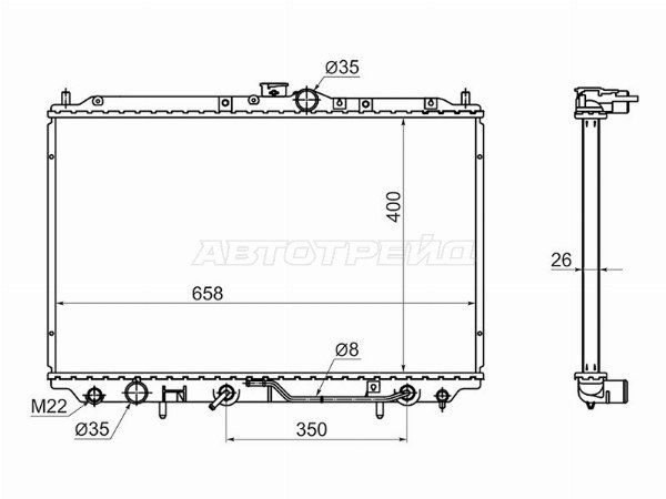Радиатор Mitsubishi Carisma