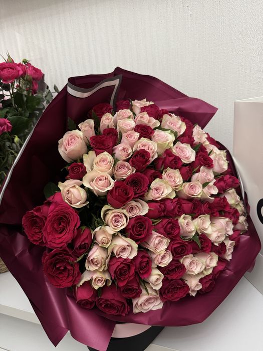 Букет цветов роза 45 см свежие