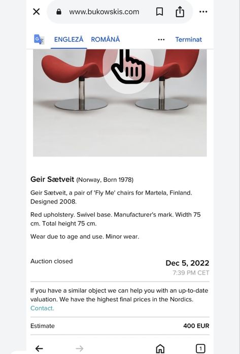 Vand set  2 scaune design moden