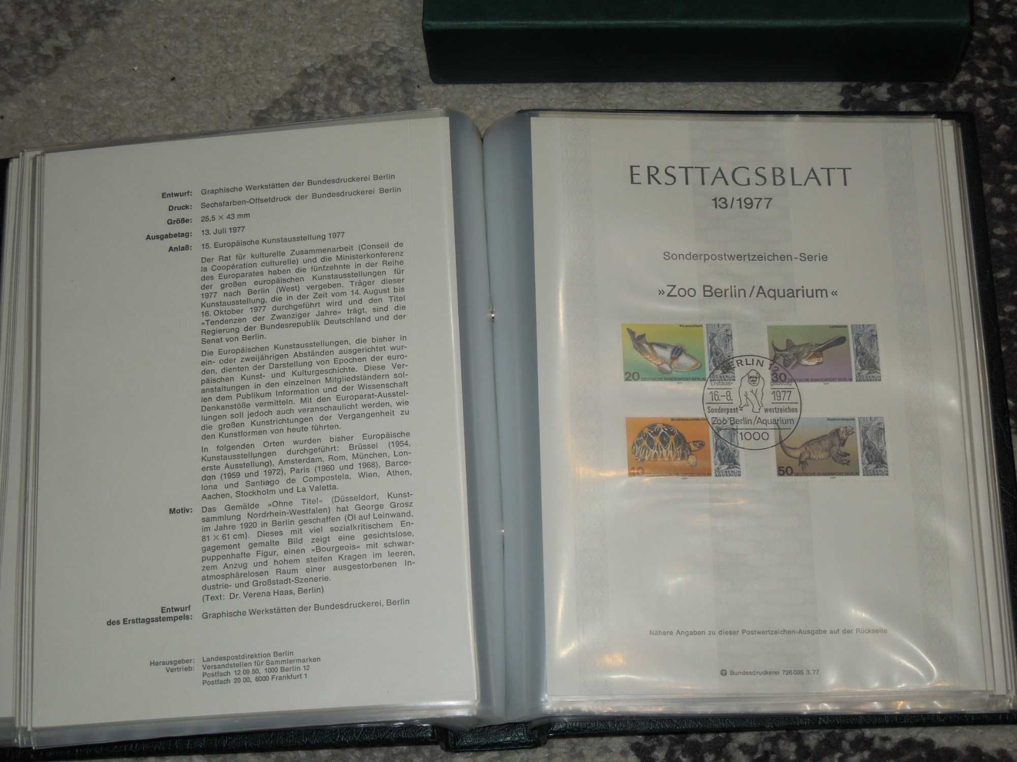 timbre  , ersttagsblatt  , 1975-1978 , obiecte de colectie