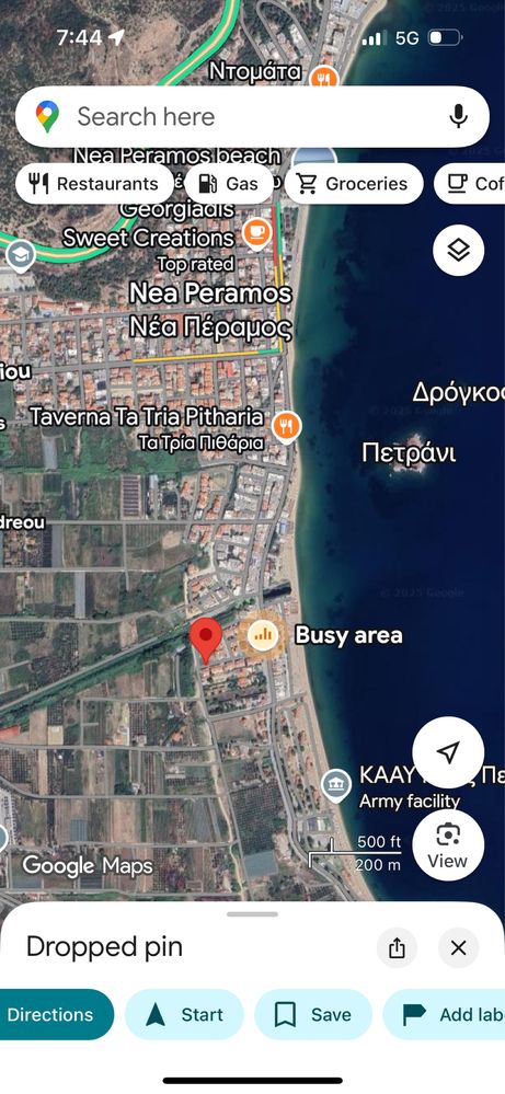 Партерен апартамент,топ локация 100 м плаж Неа Перамос