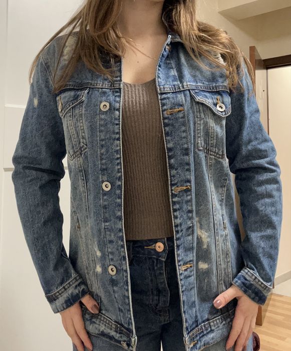 Дамско дънково яке Stradivarius размер S