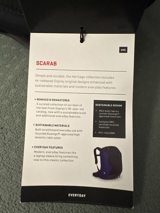 Osprey Heritage Scarab 30