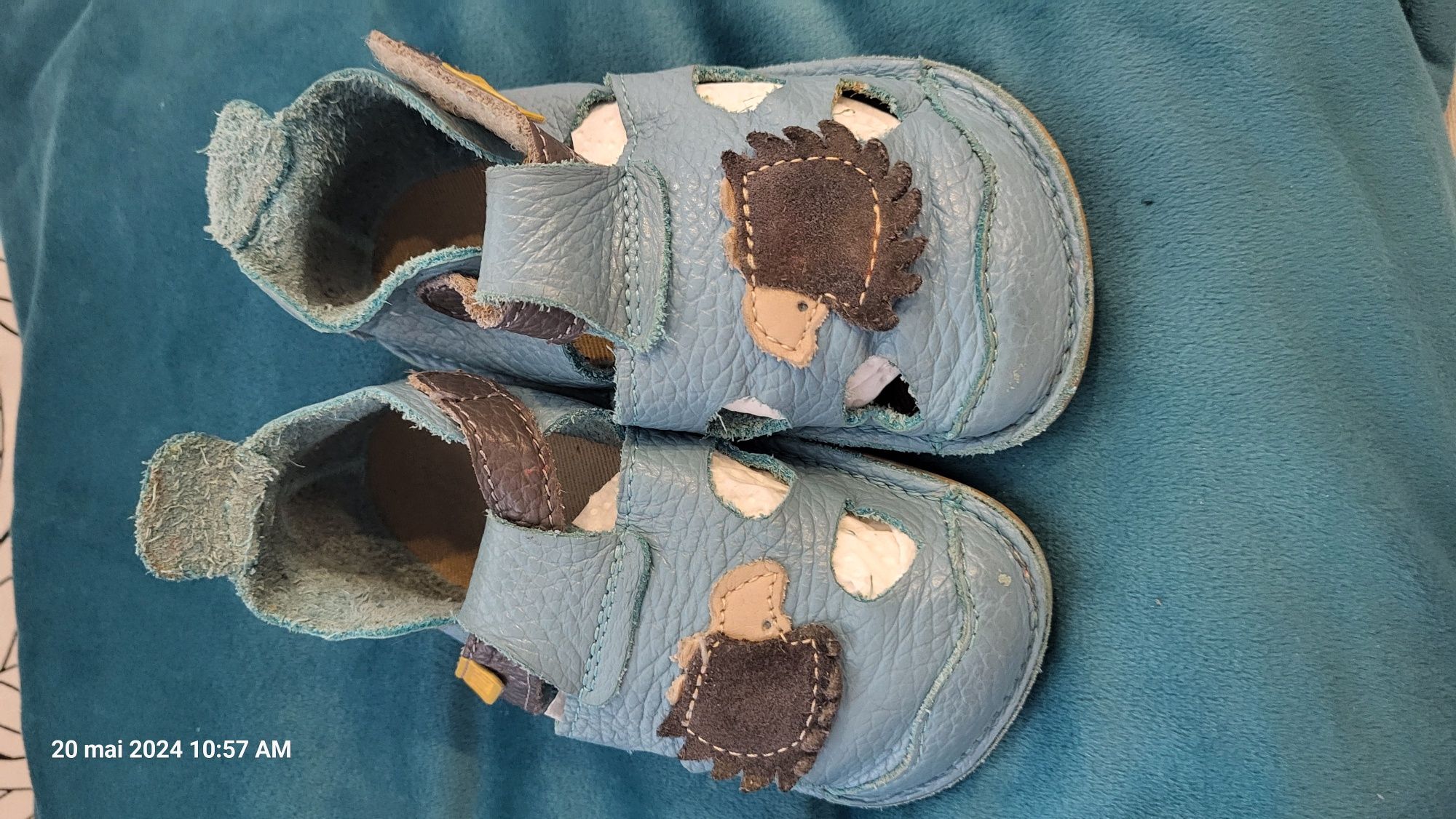 Sandale barefoot Tikki Nido (roz 27, albastru 22)
