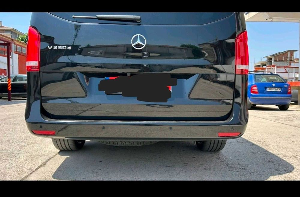 Задна броня Mercedes V-Class W447 фейслифт – черен цвят, оригинал