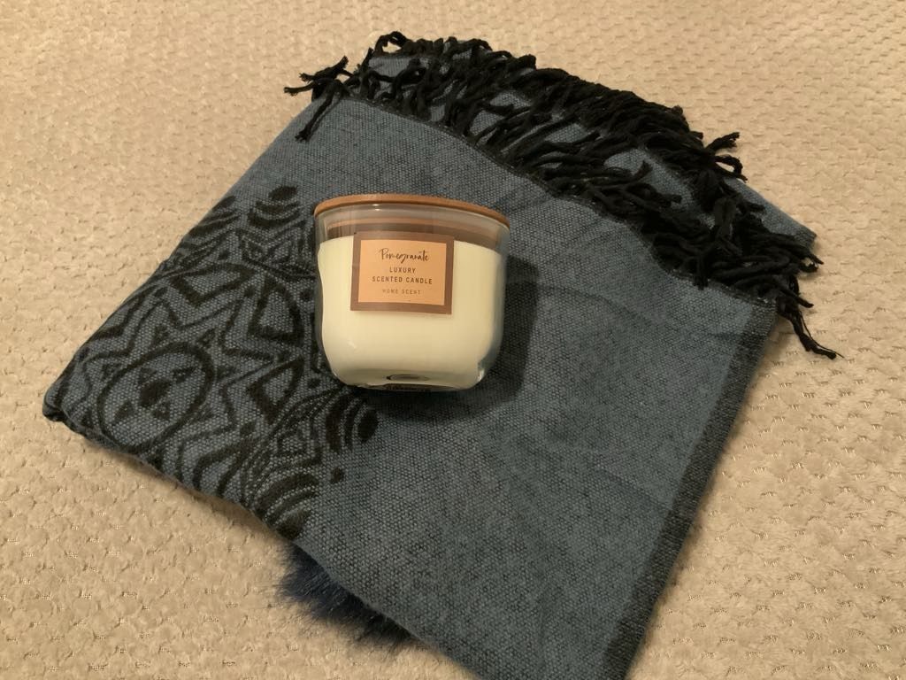 Poncho din Casmir bleumarin, Marime universala